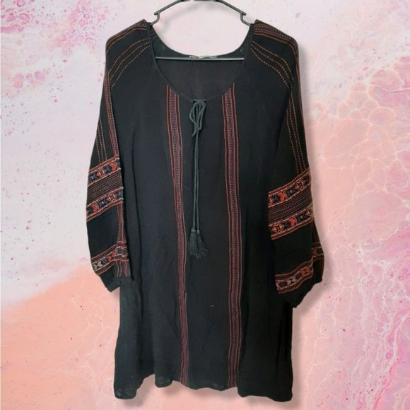 Miss Me Dresses & Skirts - Miss Me Boho Embroidered Peasant Dress sz L